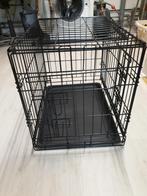 Honden bench zwart 60x42x50 inklapbaar en 2 deurtjes, Dieren en Toebehoren, Hondenhokken, Ophalen, 75 tot 110 cm, Minder dan 65 cm