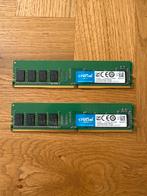 16GB Crucial DDR4 RAM - 2x8GB 2400MHz, Computers en Software, RAM geheugen, Gebruikt, DDR4, Ophalen of Verzenden, Desktop