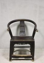 Authentieke Oude Chinese Stoel Landelijk Meubel Oud Houten, Zwart, Nieuw, Stoer Oosters Antiek Bohemian Vintage Landelijk Uniek Kleurrijk