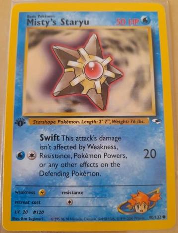 Pokémon Gym Heroes: Misty's Staryu 1ed (Goede staat) beschikbaar voor biedingen