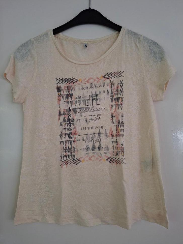 Shirt lichtgeel - ONLY - maat S/M, Kleding | Dames, T-shirts, Gedragen, Maat 36 (S), Geel, Korte mouw, Ophalen of Verzenden