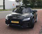 Audi TT'RS 12v zwart - RC – Leder zit – Rubberband Blue, Kinderen en Baby's, Ophalen of Verzenden, Nieuw