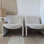 Set van 2 Artifort fauteuils "Alky's" nieuw gestoffeerd, Ophalen, Stof, Minder dan 75 cm, Nieuw