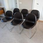 6 Gubi 3D stoelen Deens design, Huis en Inrichting, Stoelen, Ophalen, Gebruikt, Bruin, Metaal
