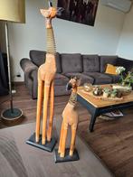 Vt wonen hotel chique giraffen giraf 90 en 55 cm met veer, Ophalen
