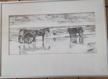 Cees Bijman (1925-1987), Schelpenvisser. 71/15 cm.  beschikbaar voor biedingen