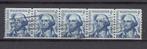 USA Amerika strip van 5 met Washington, Postzegels en Munten, Postzegels | Amerika, Verzenden, Noord-Amerika, Gestempeld