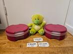 Tupperware vensterdoos koektrommels Fuchsia roze, Ophalen of Verzenden, Gebruikt, Bus of Trommel