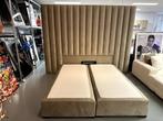 Luxe Velvet Boxspring Laura - NIEUW - Quartz903 Beige Khaki, Info@oosterbaanwonen.nl, Beige, Luxe, Ophalen of Verzenden