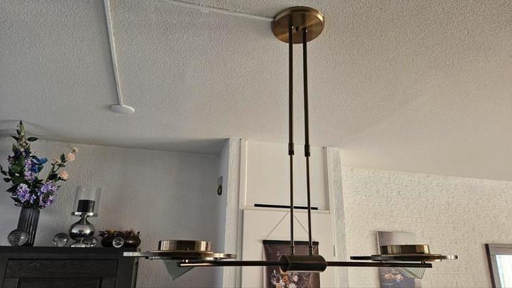 Hanglamp brons,Bieden, Huis en Inrichting, Lampen | Hanglampen, Minder dan 50 cm, Overige materialen, Ophalen