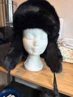 Zwarte bontmuts - Perfect voor de winter!, Ophalen of Verzenden, Zo goed als nieuw, One size fits all, Hoed