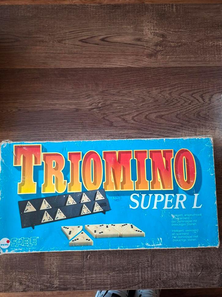 Triomino Super L - Vintage Bordspel, Hobby en Vrije tijd, Gezelschapsspellen | Bordspellen, Gebruikt, Drie of vier spelers, Vijf spelers of meer