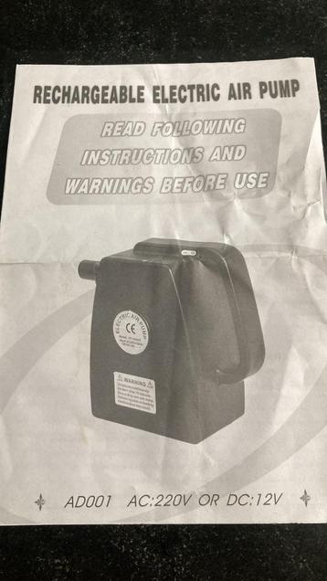 Elektrische Luchtpomp - Camping beschikbaar voor biedingen