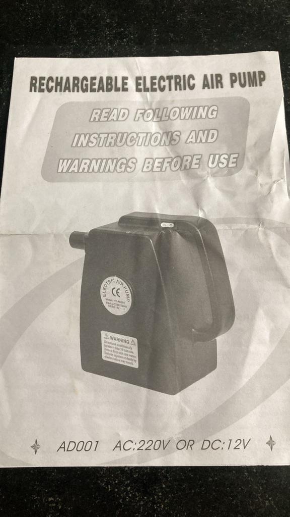 Elektrische Luchtpomp - Camping, Caravans en Kamperen, Luchtpompen, Gebruikt, Elektrisch, Ophalen of Verzenden