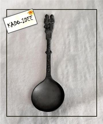 Tinnen lepel – bruidslepel, 18 cm  ¤  1930 - 1960 beschikbaar voor biedingen