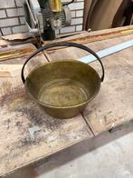 Oude Koperen Schaal met Handvat, Ophalen of Verzenden, Koper