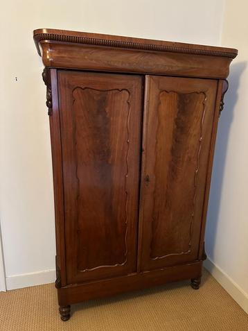 Antieke kast – mahonie – Biedermeier ca. 1860 beschikbaar voor biedingen