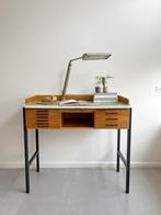Vintage blond eiken hoog bureau met lamp, jaren 60, Ophalen, Gebruikt, Onbekend, Onbekend