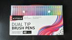 Dual Tip Brush pennen 48 kleuren, Hobby en Vrije tijd, Tekenen, Ophalen of Verzenden, Zo goed als nieuw