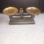 Antieke Weegschaal met Koperen Schalen, Ophalen of Verzenden