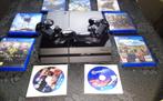 Playstation 4 met 2 controllers en 9 games, Met 2 controllers, Ophalen of Verzenden, 500 GB, Gebruikt