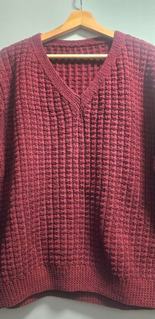 Heren Handgebreide wollen trui, Kleding | Dames, Truien en Vesten, Maat 42/44 (L), Nieuw, Ophalen of Verzenden, Handgemaakt