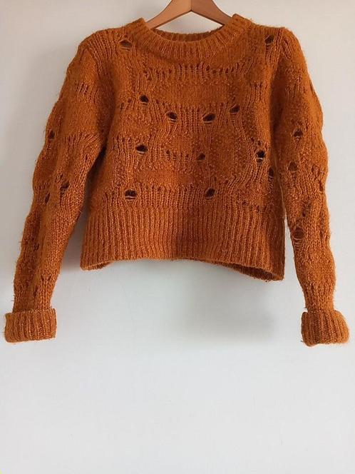 L aparte oranje trui open breisteken kort model wol alpaca, Kleding | Dames, Truien en Vesten, Nieuw, Maat 42/44 (L), Oranje, Ophalen of Verzenden