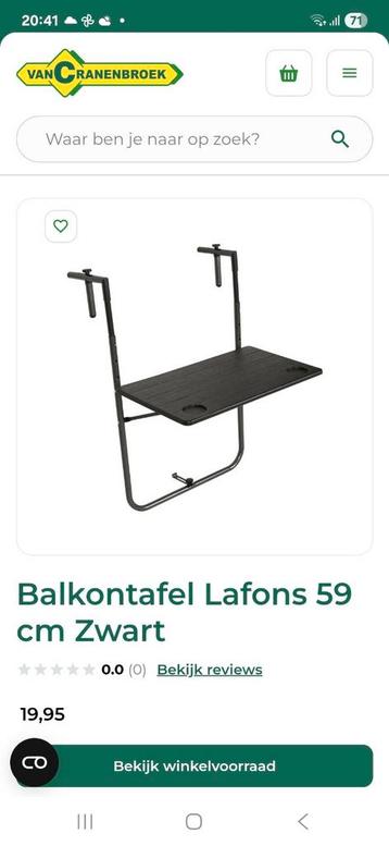 Nieuwe Balkontafel - Direct Beschikbaar! beschikbaar voor biedingen