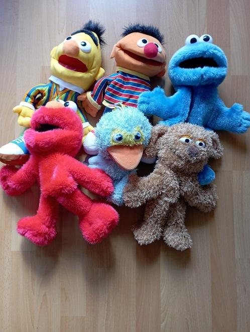 Sesamstraat handpoppen, Kinderen en Baby's, Speelgoed | Knuffels en Pluche, Zo goed als nieuw, Overige typen, Ophalen