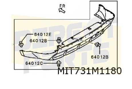 Mitsubishi Outlander (1/10-9/12) achterbumper onder (te spui, Auto-onderdelen, Carrosserie en Plaatwerk, Bumper, Mitsubishi, Achter