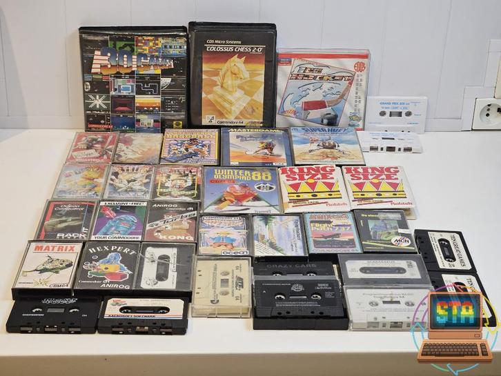 Retro Commodore 64 Spel Collectie  >30 Originele Cassettes, Computers en Software, Vintage Computers, Ophalen of Verzenden