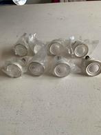 8x Witte Metalen Deurknoppen met Gouden Rand, Gebruikt, Overige typen, Ophalen of Verzenden, Minder dan 100 cm