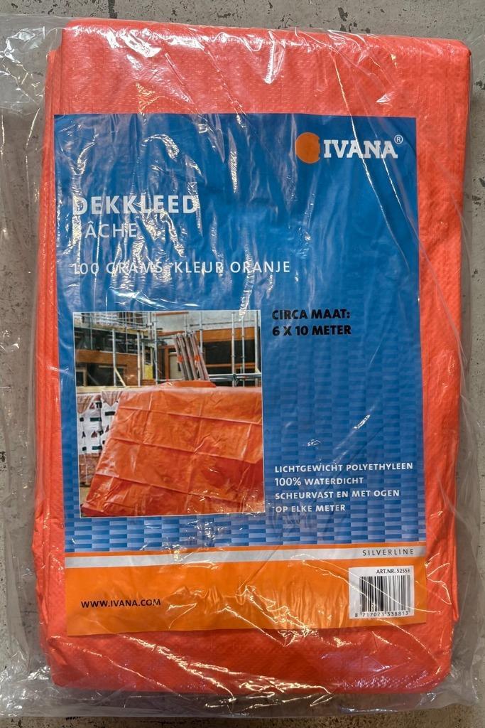 nieuw Dekkleed / Dekzeil  oranje 6 x 10 meter, Doe-het-zelf en Verbouw, Zeil en Folie, Nieuw, Zeil, 15 m² of meer, Verzenden
