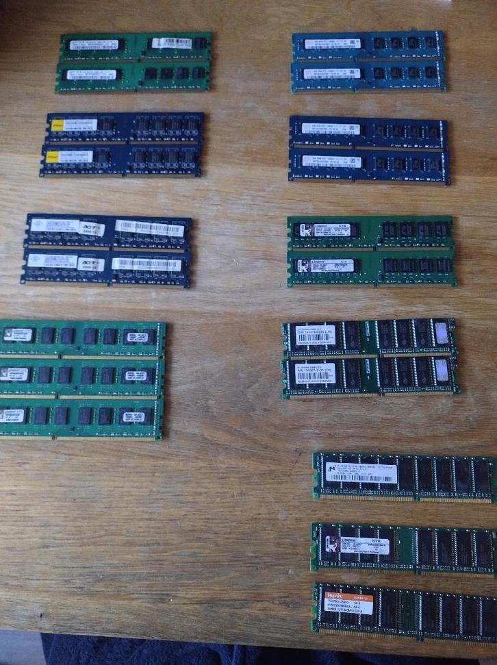 Diverse soorten ram geheugen, ddr2, ddr3, DIMM, SO-DIMM, Computers en Software, RAM geheugen, Gebruikt, Desktop, DDR3, Ophalen of Verzenden