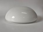 Vintage opaline plafondlamp wit glanzend Ø30 cm Gispen stijl, Ophalen of Verzenden, Zo goed als nieuw, Glas, Vintage