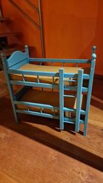 Oud houten poppen stapelbedje te koop, Verzamelen, Poppen, Ophalen, Overige typen