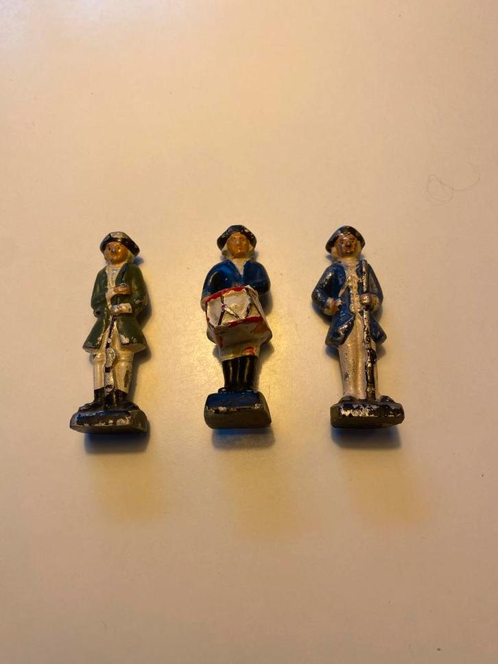 Oude Tinnen Soldaatjes - Set van 3, Antiek en Kunst, Kunst | Beelden en Houtsnijwerken, Ophalen of Verzenden