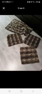 Riverdale plaid en kussens, Ophalen of Verzenden, Zo goed als nieuw, Bruin, Vierkant