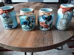 Schitterende vazen/potten decoupage (Handemade), Overige kleuren, Nieuw, Ophalen of Verzenden, Glas