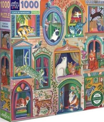 eeBoo - Cats in Window - 1000 stukjes