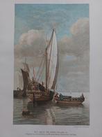 26 / Chromo litho uit 1910 Het Jacht van Prins Willem III, Antiek en Kunst, Kunst | Litho's en Zeefdrukken, Ophalen of Verzenden