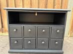 Zwart (TV) meubel of opbergkast met lades, Gebruikt, 100 tot 150 cm, Ophalen of Verzenden, Minder dan 100 cm