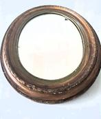 antieke ovale verweerde spiegel gips brocante shabby chique, Ophalen of Verzenden, Ovaal, Minder dan 50 cm, Minder dan 100 cm