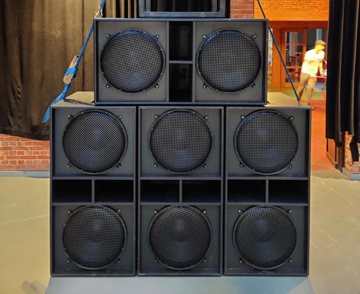 4 x Dubbele 18" Reflex Subs met Beyma 18LEX1600ND, Audio, Tv en Foto, Luidsprekers, Gebruikt, Subwoofer, 120 watt of meer, Overige merken