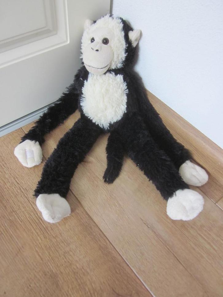 Onestop zwart - wit superzachte slinger jungle pluche aap, Kinderen en Baby's, Speelgoed | Knuffels en Pluche, Nieuw, Overige typen