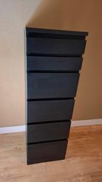 Zwarte ladekast met spiegel en opbergruimte, Ophalen, Zo goed als nieuw, Modern