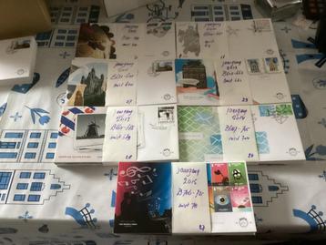 7 Fdc jaargangen Nederland 2009 tm 2015 mist van iedere jaar beschikbaar voor biedingen