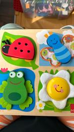 Goula houten puzzel kriebelbeestjes, Kinderen en Baby's, Speelgoed | Fisher-Price, Ophalen of Verzenden, Zo goed als nieuw
