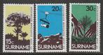 Suriname 1972 592/594 Bosbeheer, Postfris, Ophalen of Verzenden, Postfris