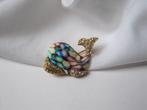 Broche walvis gekleurd lijf /heldere rijnsteentjes, Met kristal, Overige materialen, Overige kleuren, Verzenden